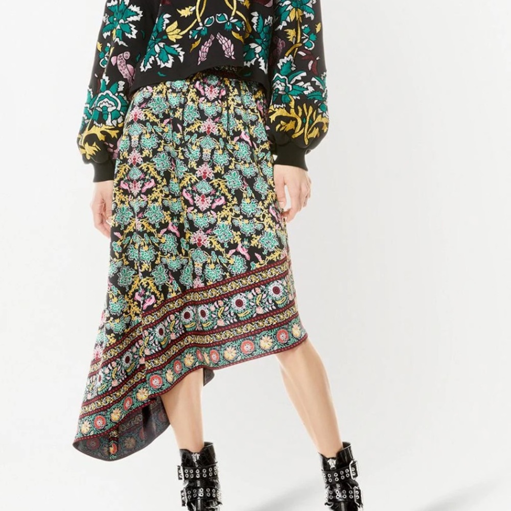 Alice and Olivia Natalina asymmetrical flower pot skirt